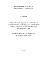 NGHIÊN cứu THỰC TRẠNG GIÁM ĐỊNH và THANH TOÁN CHI PHÍ KHÁM CHỮA BỆNH bảo HIỂM y tế đối với các cơ sở y tế THUỘC sở y tế hà nội GIAI đoạn 2015 – 2017 
