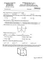  Đề thi học kỳ 1 Toán 12 năm học 2018 – 2019 sở GD và ĐT Hậu Giang