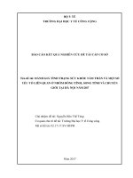 ĐÁNH GIÁ TÌNH TRẠNG sức KHỎE tầm THẦN và một số yếu tố LIÊN QUAN ở NHÓM ĐỒNG TÍNH, SONG TÍNH và CHUYỂN GIỚI tại hà nội năm 2017 