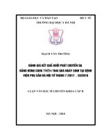 ĐÁNH GIÁ kết QUẢ KHỞI PHÁT CHUYỂN dạ BẰNG BÓNG COOK TRêN THAI QUÁ NGÀY SINH tại BỆNH VIỆN PHỤ sản hà nội từ THÁNG 7 2017 – 032018 