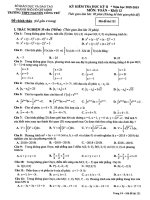  Đề thi HK2 Toán 12 năm 2018 – 2019 trường THPT Nguyễn Công Trứ – TP HCM