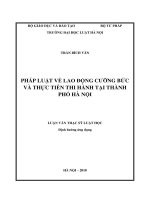Pháp luật về lao động cưỡng bức và thực tiễn thi hành tại thành phố Hà Nội