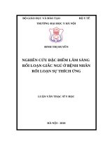 NGHIÊN cứu đặc điểm lâm SÀNG rối LOẠN GIẤC NGỦ ở BỆNH NHÂN rối LOẠN sự THÍCH ỨNG 
