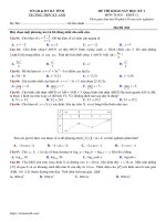 Đề thi học kỳ 1 Toán 12 năm 2018 – 2019 trường THPT Kỳ Anh – Hà Tĩnh