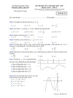  Đề thi HK1 Toán 12 năm 2018 – 2019 trường THPT chuyên Đại học Vinh – Nghệ An