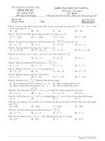  Đề kiểm tra học kỳ 1 Toán 12 năm học 2018 – 2019 sở GD và ĐT Bình Thuận