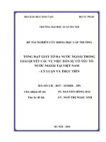 Tống đạt giấy tờ ra nước ngoài trong giải quyết các vụ việc dân sự có yếu tố nước ngoài tại việt nam   lý luận và thực tiễn  