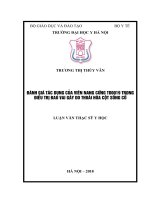 ĐÁNH GIÁ tác DỤNG của VIÊN NANG CỨNG TD0019 TRONG điều TRỊ ĐAU VAI gáy DO THOÁI hóa cột SỐNG cổ 