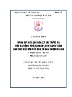ĐÁNH GIÁ kết QUẢ hóa xạ TRỊ TRƯỚC và hóa xạ ĐỒNG THỜI CARBOPLATIN HÀNG TUẦN UNG THƯ BIỂU mô vảy đầu cổ GIAI đoạn IVA IVB 