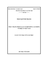 Thực trạng pháp luật về hợp đồng lao động vô hiệu ở Việt Nam