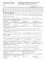  Đề kiểm tra 1 tiết Hình học 12 chương 3 năm 2017 – 2018 trường An Phước – Ninh Thuận