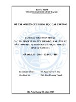 Đánh giá thực tiễn xét xử các tội phạm về ma túy theo bộ luật hình sự năm 1999 phục vụ triển khai áp dụng bộ luật hình sự năm 2015  