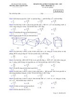 Đề kiểm tra 45 phút Hình học 12 chương 1 năm 2018 – 2019 trường Ngô Sĩ Liên – Bắc Giang