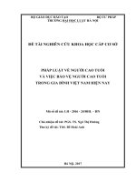 Pháp luật về người cao tuổi và việc bảo vệ người cao tuổi trong gia đình việt nam hiện nay  
