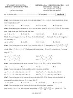 Đề kiểm tra số 2 HK2 Toán 12 năm 2018 – 2019 trường Phước Vĩnh – Bình Dương