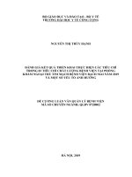 ĐÁNH GIÁ kết QUẢ TRIỂN KHAI THỰC HIỆN các TIÊU CHÍ TRONG 83 TIÊU CHÍ CHẤT LưỢNG BỆNH VIỆN tại PHÒNG KHÁM NGOẠI TRÚ TIM MẠCH BỆNH VIỆN BẠCH MAI năm 2019 và một số yếu tố ẢNH HưỞNG 