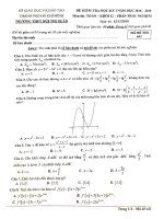 Đề kiểm tra học kỳ 1 Toán 12 năm 2018 – 2019 trường THPT Bùi Thị Xuân – TP. HCM