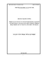 Pháp luật về xử lý tài sản bảo đảm là quyền sử dụng đất, tài sản gắn liền với đất trong hoạt động xử lý nợ của tổ chức tín dụng