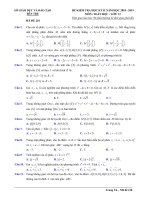 Đề thi học kỳ 2 Toán 12 năm học 2018 – 2019 sở GDĐT Bến Tre
