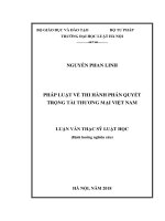 Pháp luật về thi hành phán quyết trọng tài thương mại Việt Nam