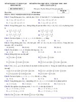 Đề kiểm tra học kì 2 Toán 12 năm 2018 – 2019 sở GDĐT Bình Phước