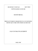 Pháp luật về dịch vụ thanh toán của các ngân hàng thương mại và thực tiễn áp dụng tại Việt Nam