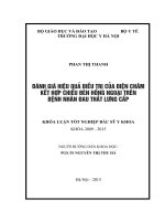 ĐÁNH GIÁ HIỆU QUẢ điều TRỊ của điện CHÂM kết hợp CHIẾU đèn HỒNG NGOẠI TRÊN BỆNH NHÂN ĐAU THẮT LƯNG cấp 
