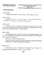 Đề thi học sinh giỏi Toán 12 năm 2019 sở GDĐT TP Hồ Chí Minh