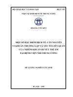 MỘT số đặc điểm DỊCH tễ, căn NGUYÊN VI KHUẨN THƯỜNG gặp và yếu tố LIÊN QUAN của NHIỄM KHUẨN HUYẾT TRẺ EM tại BỆNH VIỆN NHI TRUNG ƯƠNG 