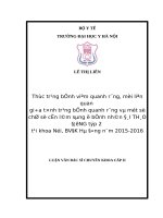 THỰC TRẠNG BỆNH VIÊM QUANH RĂNG, mối LIÊN QUAN GIỮA TÌNH TRẠNG BỆNH QUANH RĂNG và một số CHỈ số cận lâm SÀNG ở BỆNH NHÂN đái THÁO ĐƯỜNG týp 2 tại KHOA nội, BVĐK hà ĐÔNG năm 2015 2016 