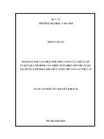 ĐÁNH GIÁ NHU cầu PHỤC hồi CHỨC NĂNG của TRẺ tự kỷ và kết QUẢ mô HÌNH CAN THIỆP TOÀN DIỆN CHO TRẺ tự kỷ tại TRUNG tâm PHỤC hồi CHỨC NĂNG TRẺ tàn tật THỤY AN 