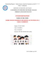 CÁC YẾU TỐ ẢNH HƯỞNG ĐẾN TÌNH HÌNH KINH DOANH HOẠT ĐỘNG TẠI CTY Á CHÂU