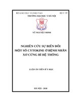 NGHIÊN cứu sự BIẾN đổi một số CYTOKINE ở BỆNH NHÂN xơ CỨNG bì hệ THỐNG 