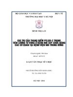 GIÁ TRỊ của THANG điểm PELOD 2 TRONG TIÊN LƯỢNG tử VONG ở BỆNH NHI SUY CHỨC NĂNG các cơ QUAN tại BỆNH VIỆN NHI TRUNG ƯƠNG 