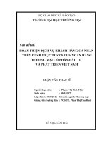 HOÀN THIệN DịCH vụ KHÁCH HÀNG cá NHÂN TRÊN KÊNH TRựC TUYếN của NGÂN HÀNG THƯƠNG mại cổ PHầN đầu tư và PHÁT TRIểN VIệT NAM 