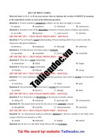 30 câu ĐỒNG NGHĨATỪ đề THẦY PHẠM TRỌNG HIẾU  HOCMAI image marked image marked 