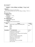 Giáo án dạy thêm tiếng anh 8 thí điểm 