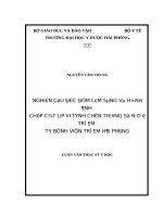 NGHIÊN cứu đặc điểm lâm SÀNG và HÌNH ẢNH CHỤP cắt lớp VI TÍNH CHẤN THƯƠNG sọ não ở TRẺ EM tại BỆNH VIỆN TRẺ EM hải PHÒNG 