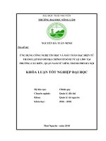 Khóa luận tốt nghiệp: Ứng dụng công nghệ tin học và máy toàn đạc điện tử thành lập bản đồ địa chính tờ số 02 tỷ lệ 1 500 tại phường Cầu Diễn , quận Nam Từ Liêm, thành phố Hà Nội