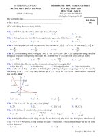  Đề KSCL cuối kỳ 1 Toán 12 năm học 2018 – 2019 trường THPT Đoàn Thượng – Hải Dương