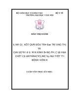 ĐÁNH GIÁ kết QUẢ điều TRỊ bổ TRỢ UNG THƯ vú GIAI đoạn i II đã mãn KINH BẰNG PHÁC đồ hóa CHẤT có ANTHRACYCLINE và nội TIẾT tại BỆNH VIỆN k 