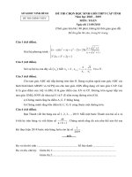 Đề thi chọn học sinh giỏi Toán THPT cấp tỉnh năm 2018 – 2019 sở GD và ĐT Ninh Bình