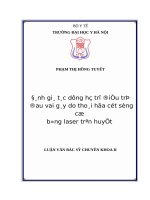 ĐÁNH GIÁ tác DỤNG hỗ TRỢ điều TRỊ ĐAU VAI gáy DO THOÁI hóa cột SỐNG cổ BẰNG LASER TRÊN HUYỆT 