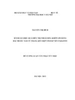 ĐÁNH GIÁ HIỆU QUẢ điều TRỊ THOÁI hóa KHỚP gối BẰNG bài THUỐC TAM tý THANG kết hợp với đắp nến PARAFFIN 