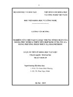 Nghiên cứu chế tạo và đặc trưng tính chất của màng phủ nitrua trên nền hợp kim cứng WC co bằng phương pháp phún xạ magnetron