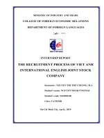 báo cáo thực tập quy trình tuyển dụng tại công ty Việt Anh