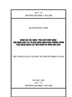 ĐÁNH GIÁ tác DỤNG  PHỤC hồi CHỨC NĂNG vận ĐỘNG bàn TAY và bàn CHÂN BẰNG điện TRƯỜNG CHÂM TRÊN BỆNH NHÂN LIỆT nửa NGƯỜI DO NHỒI máu não 