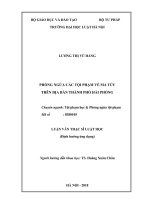 Phòng ngừa các tội phạm về ma túy trên địa bàn thành phố hải phòng  