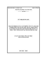 Trách nhiệm cung cấp thông tin của doanh nghiệp đối với người tiêu dùng theo pháp luật bảo vệ quyền lợi người tiêu dùng và thực tiễn thi hành tại thành phố hà nội  