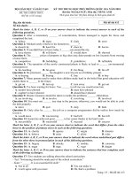 Đề thi môn Anh THPT Quốc gia 2018 của Bộ GDĐT mã đề 413